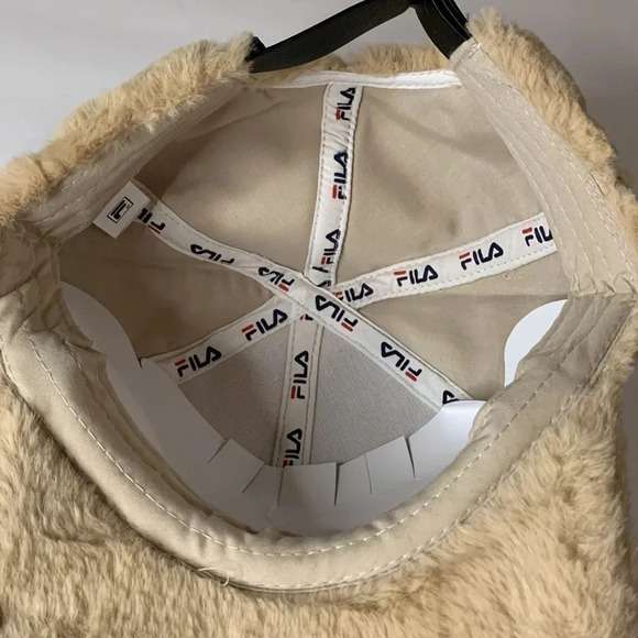 FILA Cap Shearling Adjustable Baseball Cap Tan New main image 4